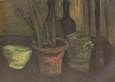Vincent Van Gogh Still Life with Paintbrushes in a Pot (nn04) France oil painting art